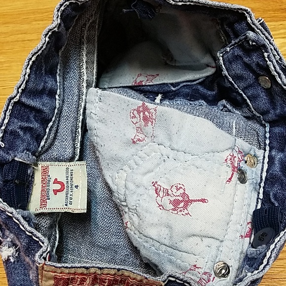 TRUE RELIGION VINTAGE STRAIGHT WIDE LEG FADED JEANS, JOEY BIG-T 4x16 - Picture 6 of 8